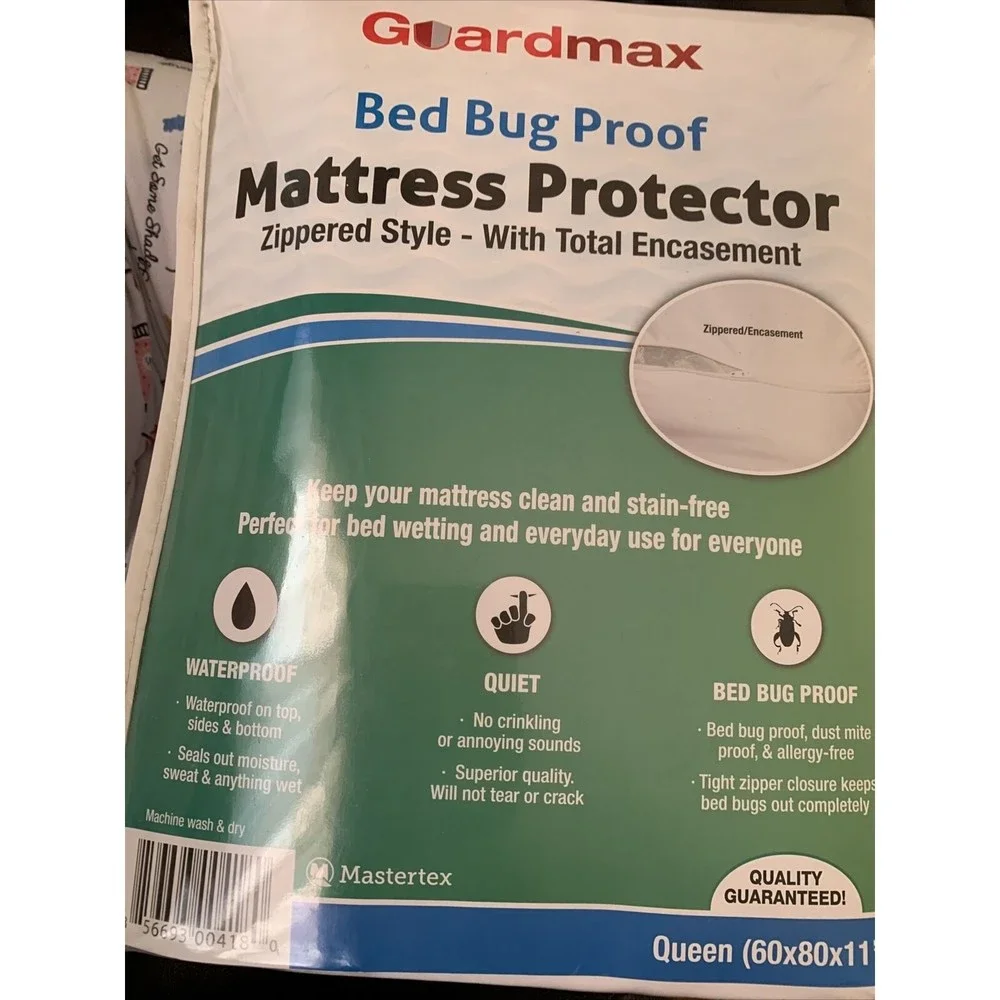 Queen Proof Mattress Encasement Zippered Waterproof Protector Tight Zipper New